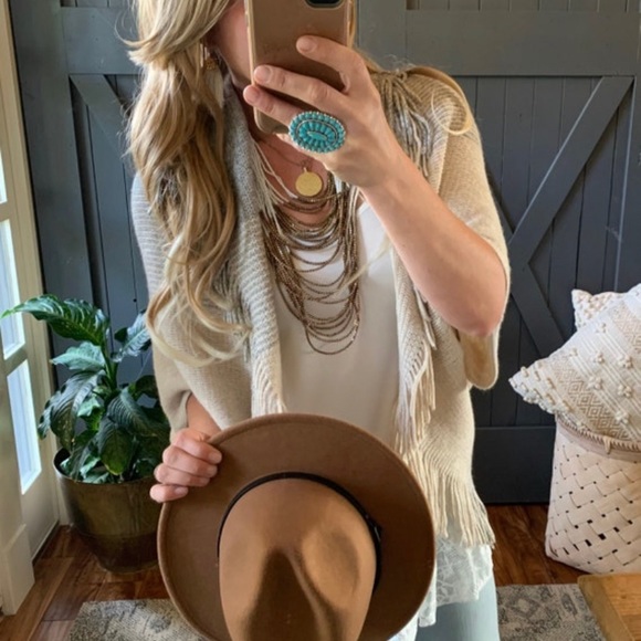 New Cozy Shawl Collar Blanket Cardigan Sweater - Wrap Poncho Western Boho - Picture 8 of 10